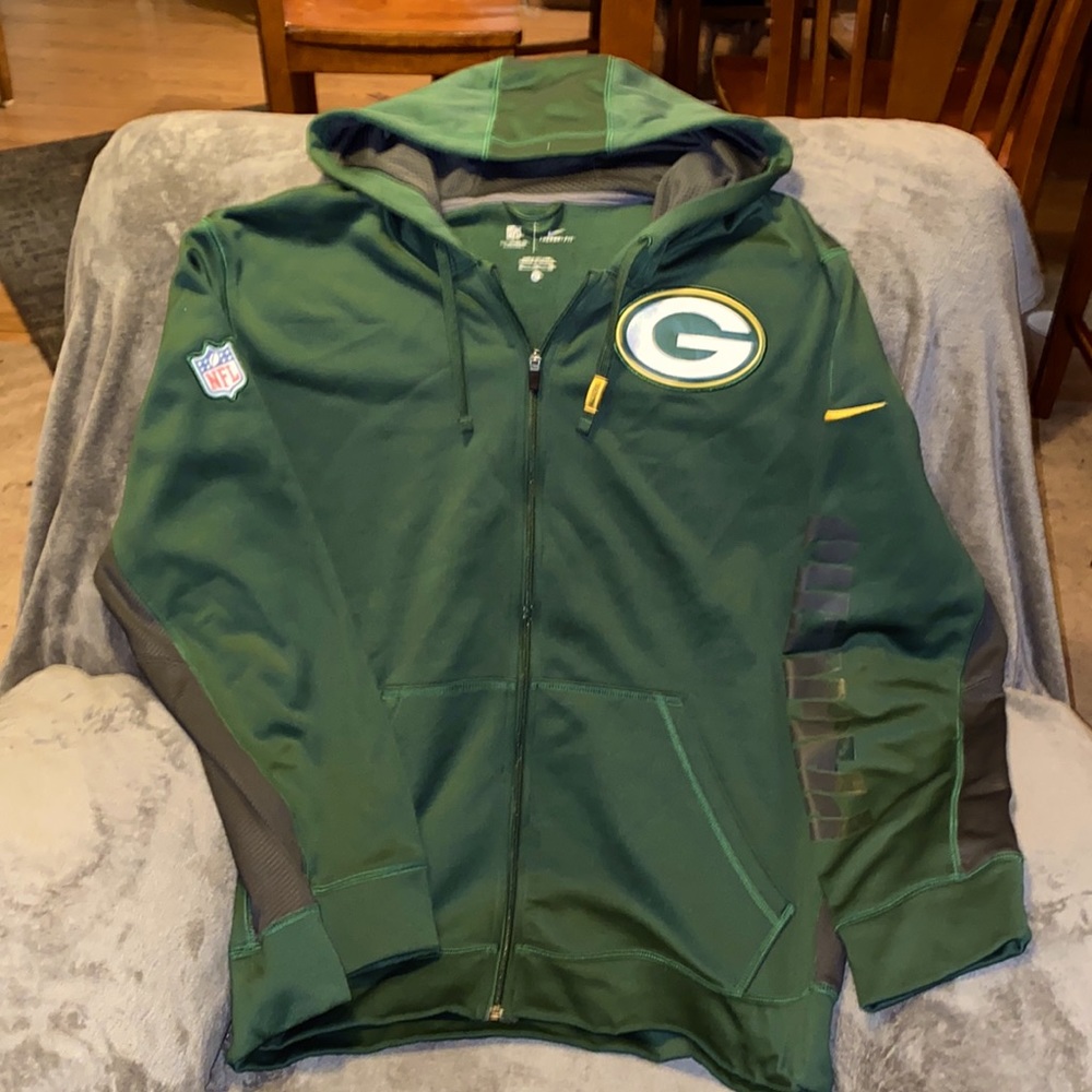 Nike Thermafit Hoodie-Green Bay Packers, size-xl